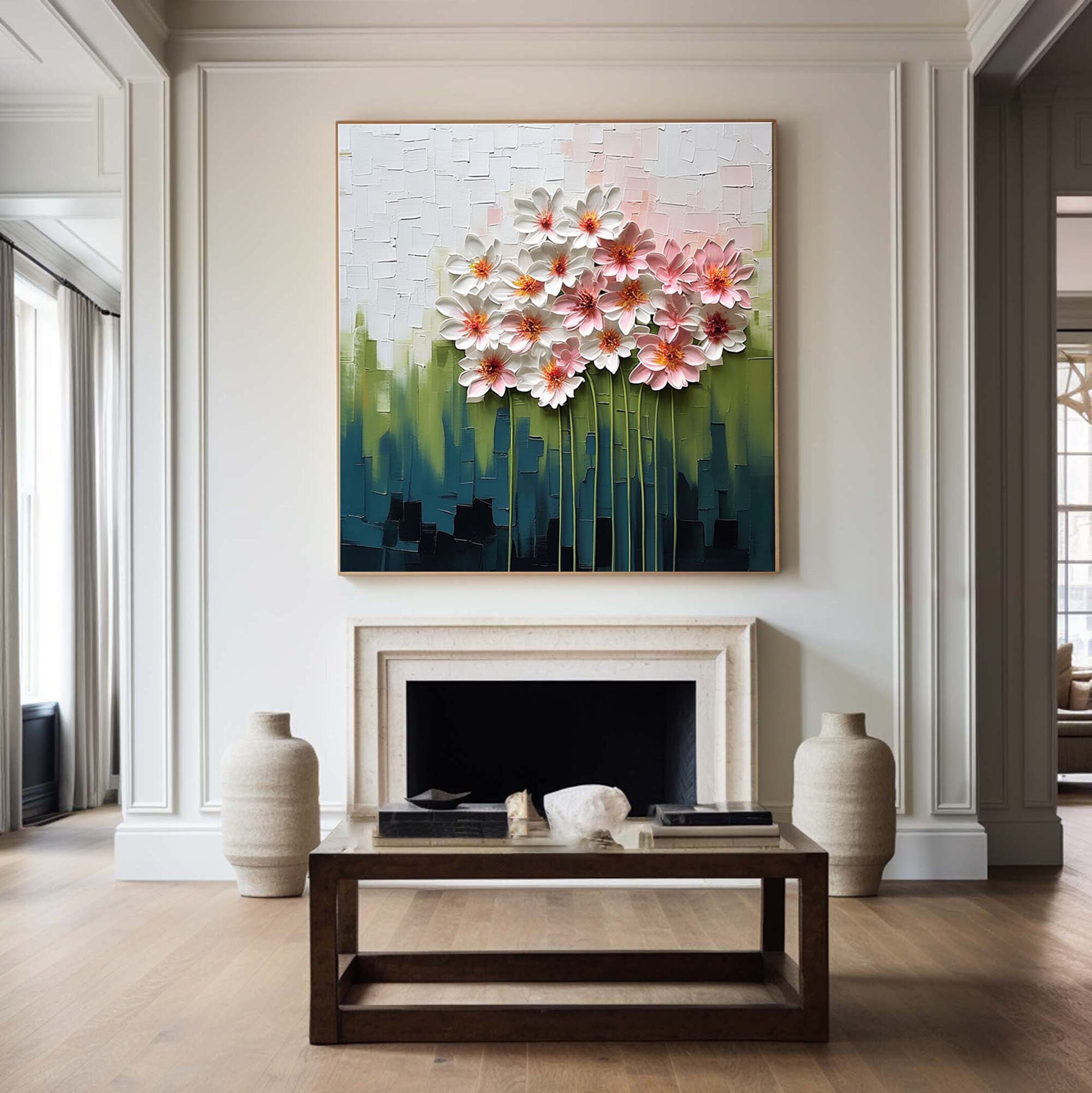 Colorful 3D Textured Abstract Art – Large Wall Decoration Piece