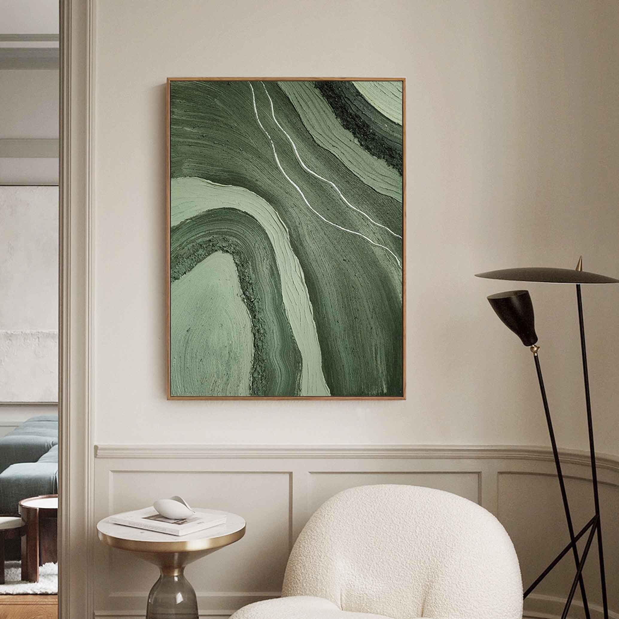 Large Green Wall Art Green 3D Texture Art Green Texture Wall Etsy