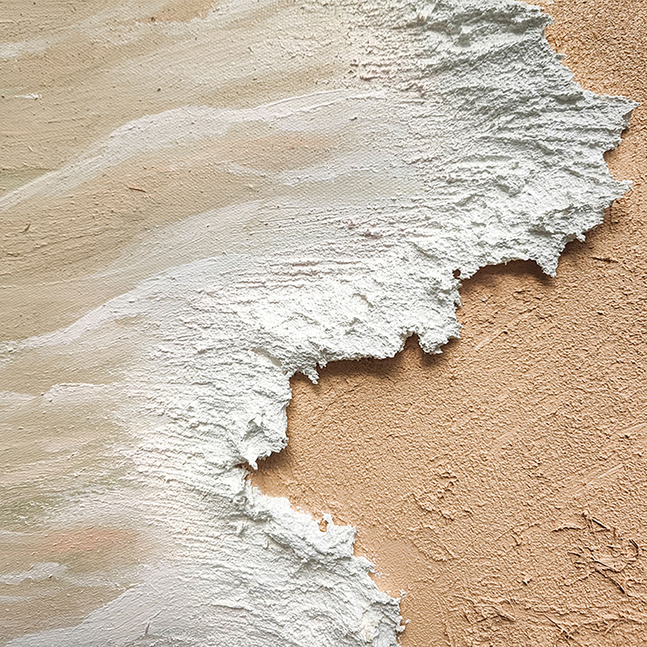Beige 3D Textured Ocean Wave Painting: Brown Abstract Wall Art - Etsy