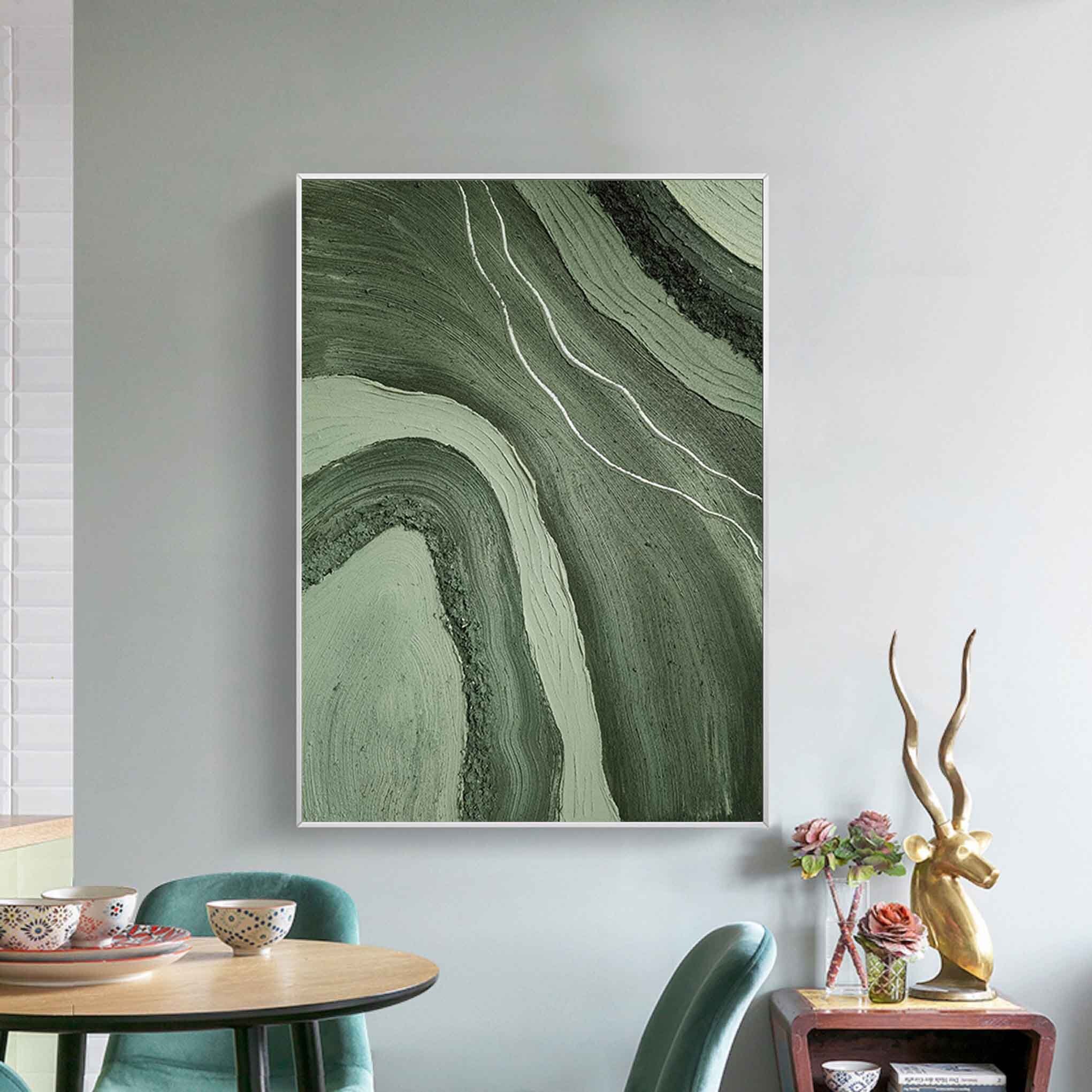 Large Green Wall Art Green 3D Texture Art Green Texture Wall Etsy