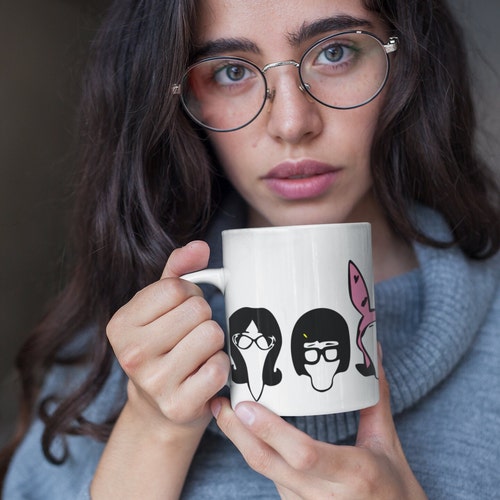 Belcher Family Coffee Mug,  Bobs Burgers Ceramic Mug, Bob's Burgers Belcher Family Tina Bob Linda Gene Louise