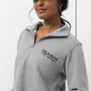 Life is better with my boys quarter zip, Mother's Day quarter zip, Unisex fleece pullover, Boy Mom Sweatshirt