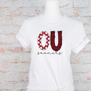 OU SOONERS - Oklahoma University - Football Sports T-Shirt - Sooners - Okie - Football Shirt - Fun Doodle Style Shirt