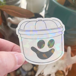 GHOST Boo Bucket Sticker - McDonalds Halloween Sticker - Water Bottle Sticker - Laptop Decal - Retro Halloween Bucket - McDonalds Bucket