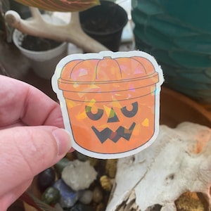 PUMPKIN Boo Bucket Sticker - McDonalds Halloween Sticker - Water Bottle Sticker - Laptop Decal - Retro Halloween Bucket - McDonalds Bucket