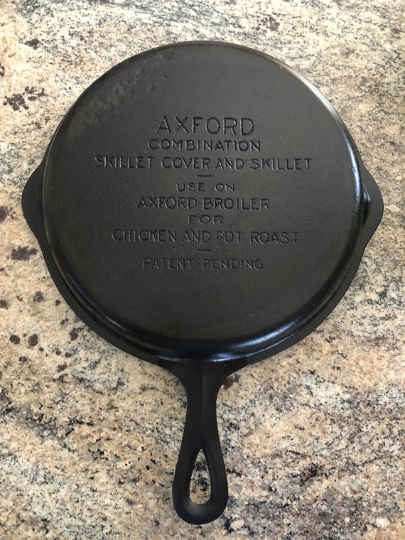 Rare Axford Broiler Combo Cast Iron Skillet Set 