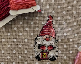 Christmas gnome cross stitch pattern PDF