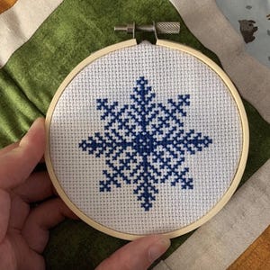 5 Christmas Snowflakes cross stitch patterns PDF