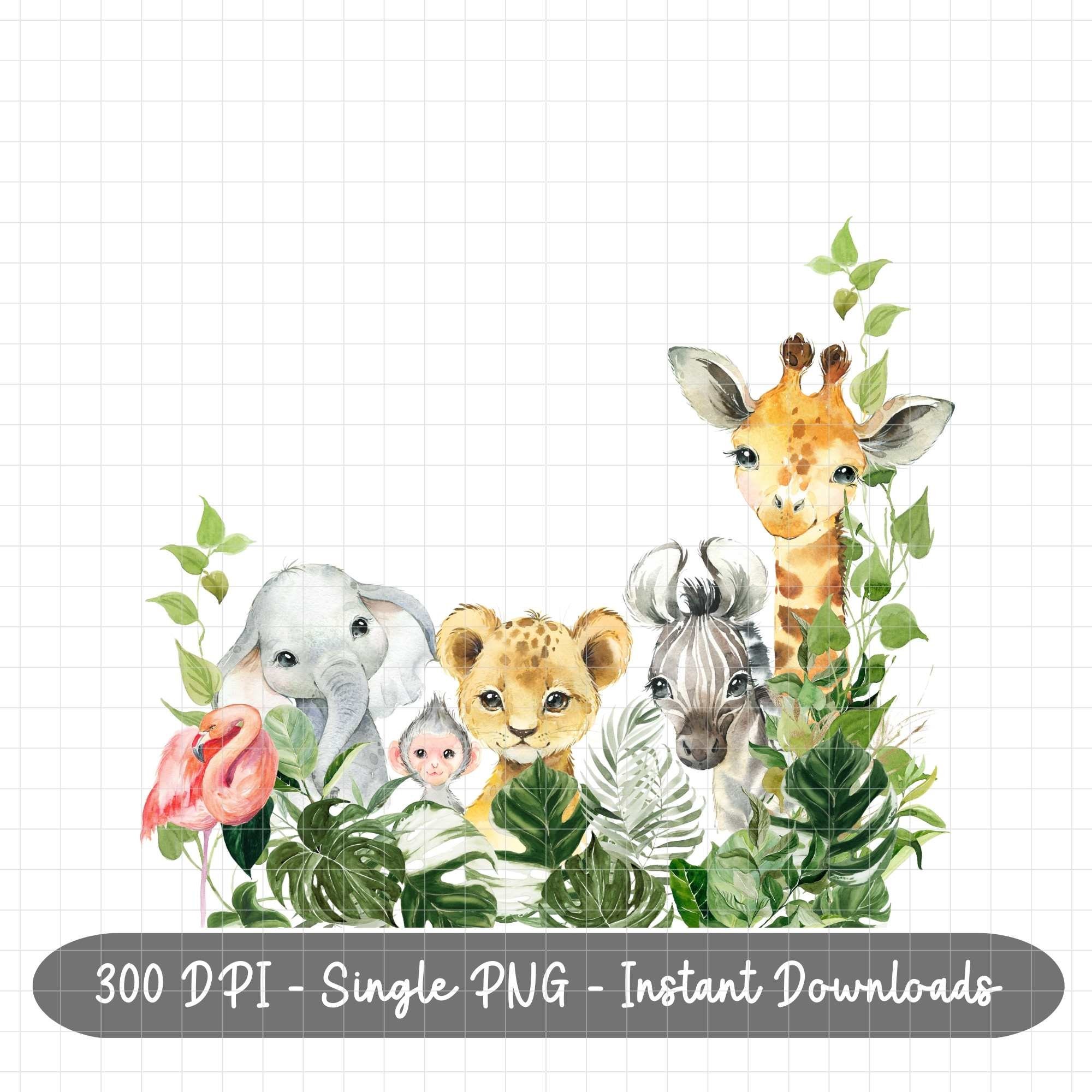 Baby Safari Animals Border