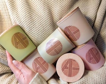 Duftkerze im Glasbehälter | Handgefertigte Sojawachskerze | Geschenk für Sie und Ihn | Muttertagsgeschenk