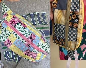 Quilted patchwork fanny pack - Finished or customize your own!