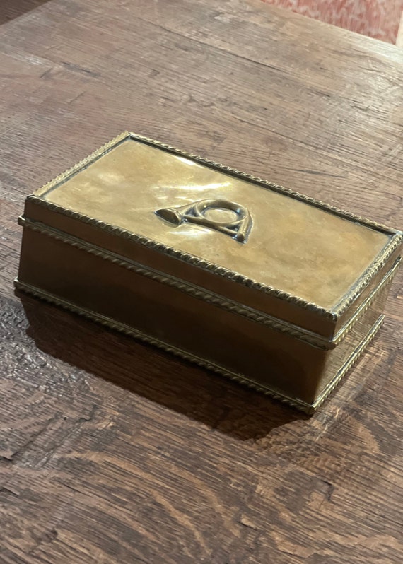 Jewelry Box Vintage metal, Antique box, Cufflink … - image 5