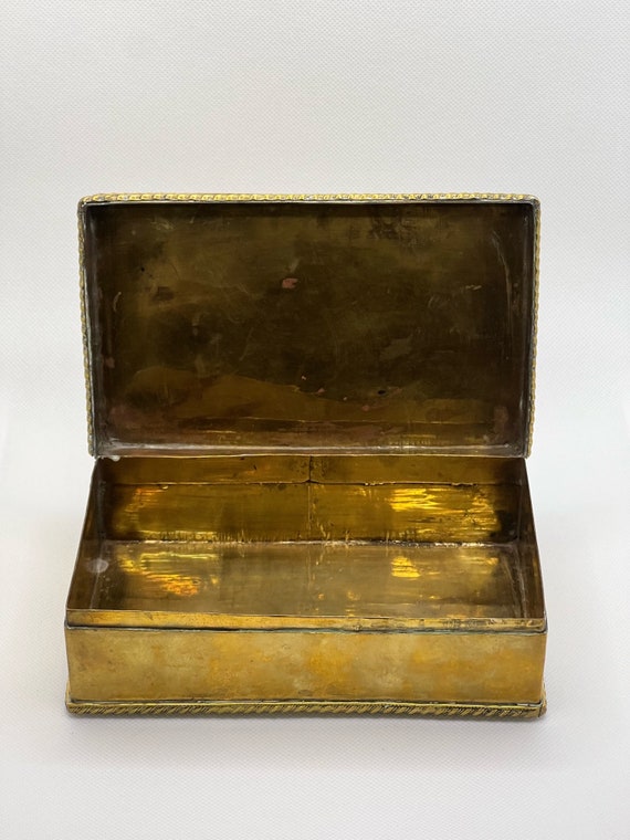 Jewelry Box Vintage metal, Antique box, Cufflink … - image 2