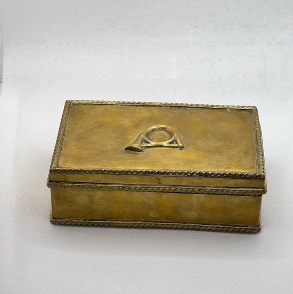 Jewelry Box Vintage metal, Antique box, Cufflink … - image 1