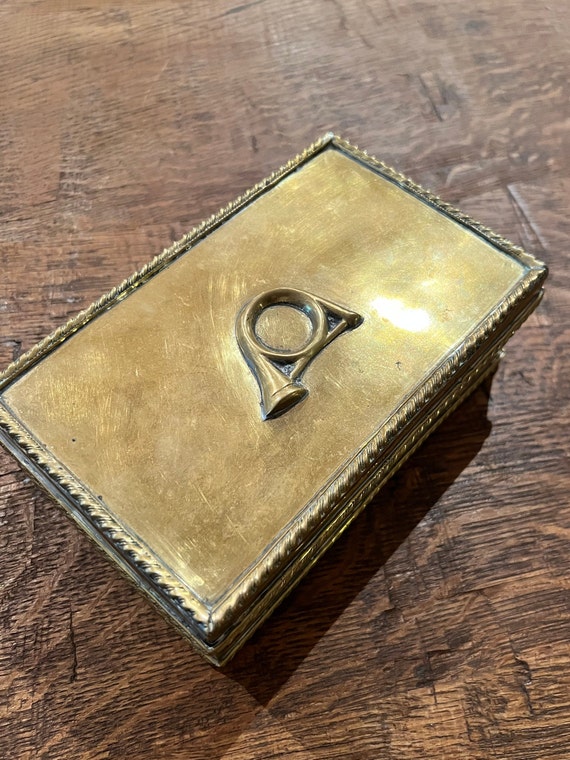 Jewelry Box Vintage metal, Antique box, Cufflink … - image 4