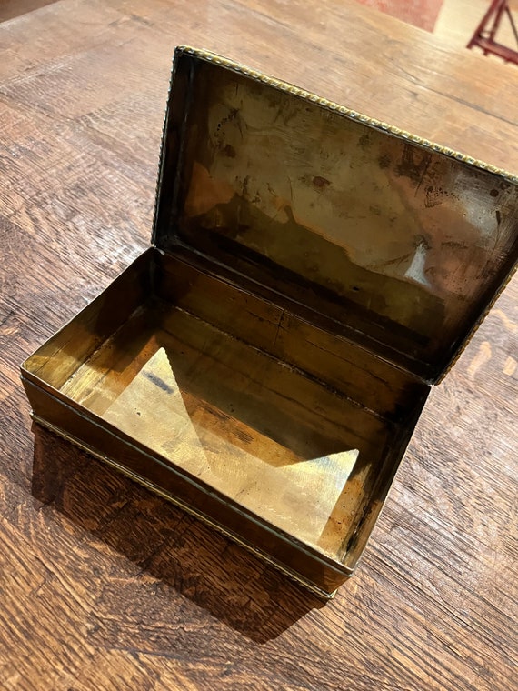 Jewelry Box Vintage metal, Antique box, Cufflink … - image 6
