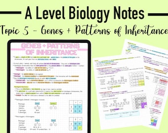 NOTAS DE BIOLOGÍA A NIVEL - Genes + Patrones de Herencia