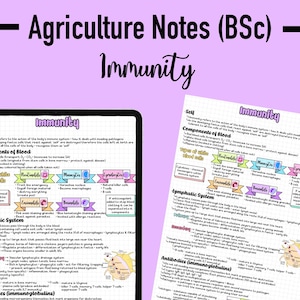 AGRICULTURE NOTES - Immunity