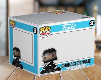 Funko Pop Custom Box Template. Digital Download Pop Rides Funko Vinyl PSD Editable template