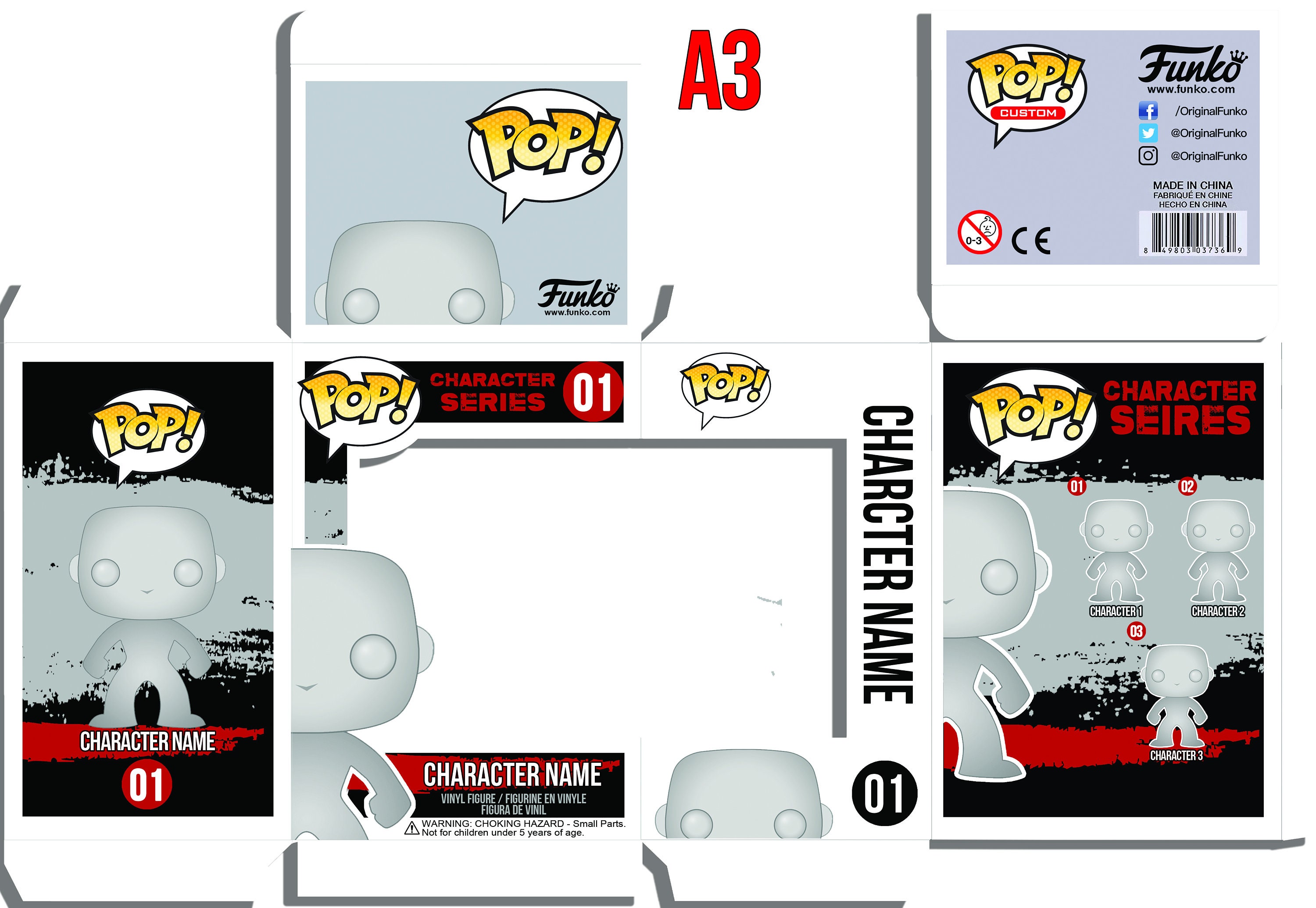 Funko Pop Vinyl Custom Box Template. Digital Download PSD File Etsy Funko Pop Vinyl Custom Box Template. Digital Download PSD File Etsy