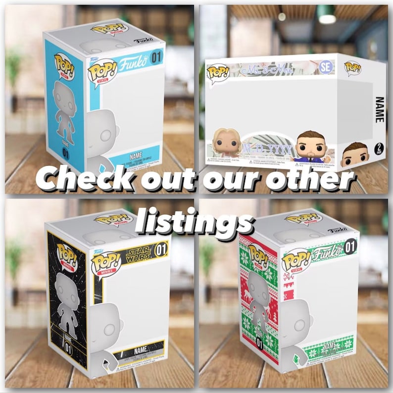 The boys custom funko pop box template digital download etsy