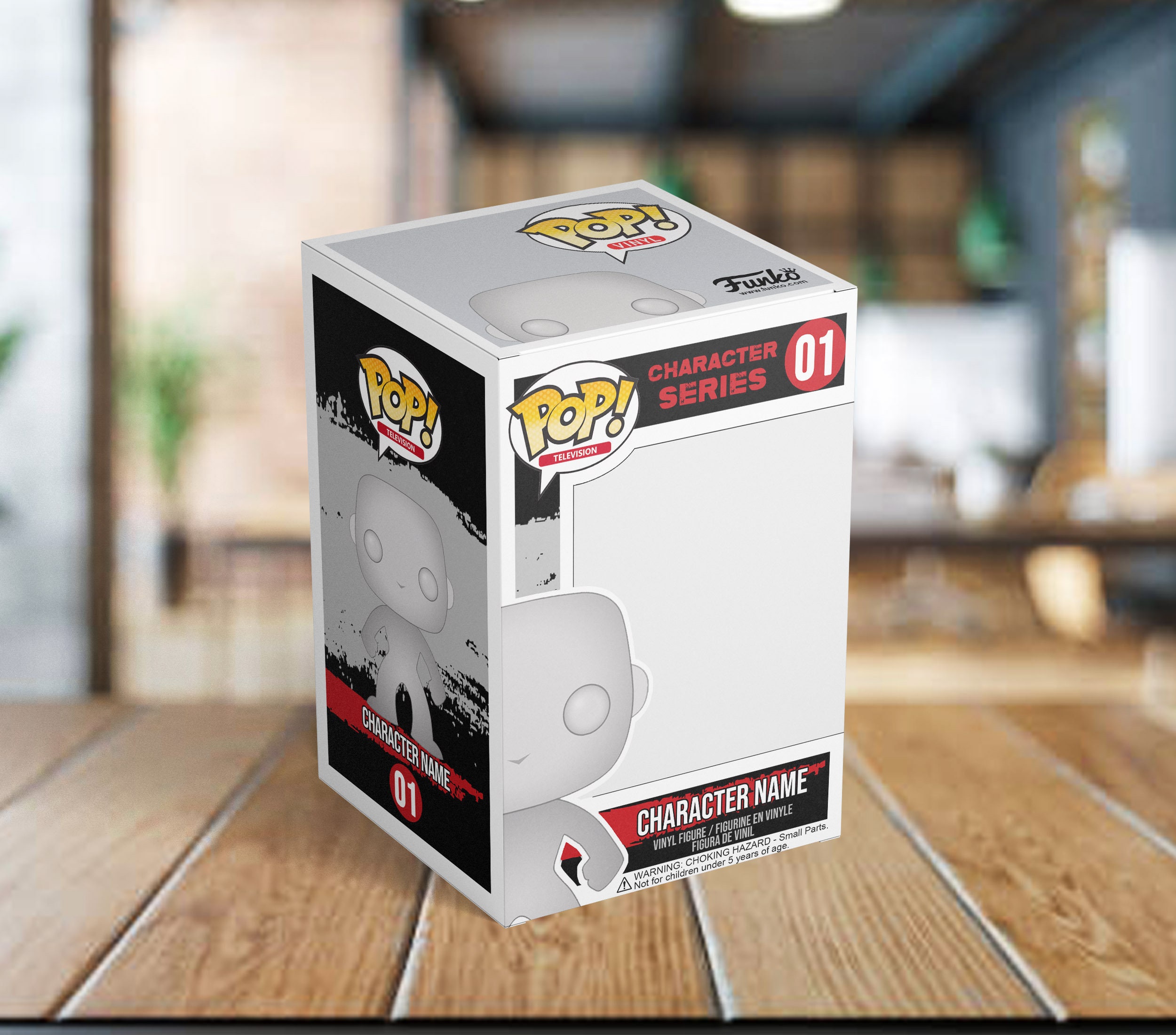PSD files for custom Funko Pop! Vinyl toy packaging. Layered and