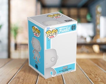 Funko Pop Vinyl Custom Box Template. Editable Digital Download PSD File