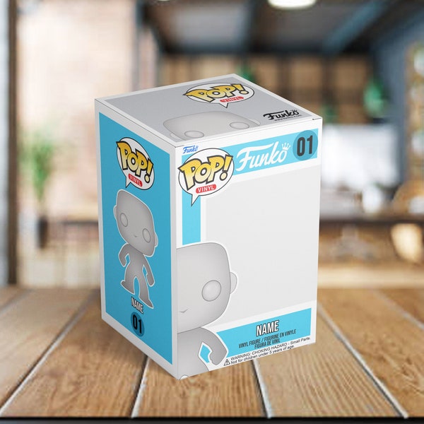 Funko Pop Vinyl Custom Box Template. Editable Digital Download PSD File