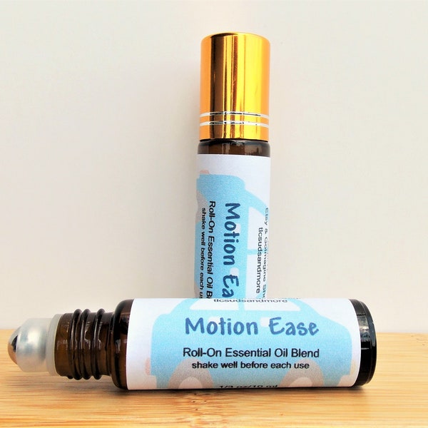 Motion Sickness Relief, Roll On For Nausea, Travel Essential Oil Blend, All Natural, Car Plane And Boat Motion Relief, Ease Vertigo