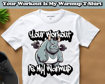 Funny Gym Rat T-Shirt: Monster Workout Graphic Tee