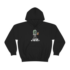 Sudadera Mando Coffee Lover - Regalo para fans de Space Wars Black