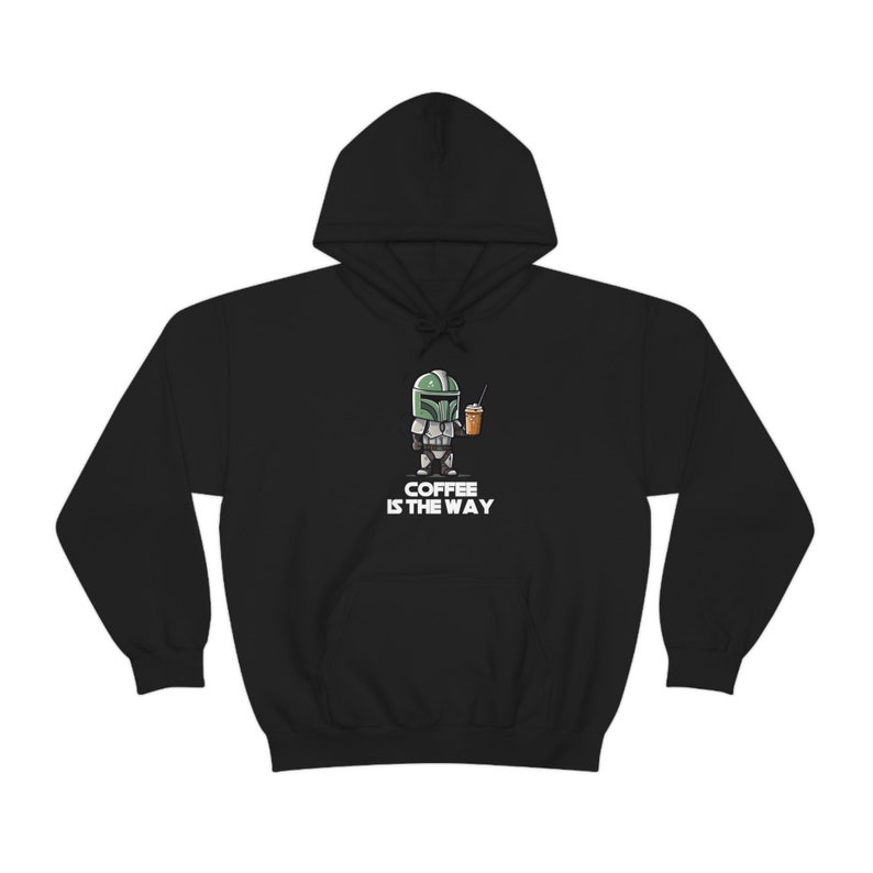 Sudadera Mando Coffee Lover - Regalo para fans de Space Wars Black