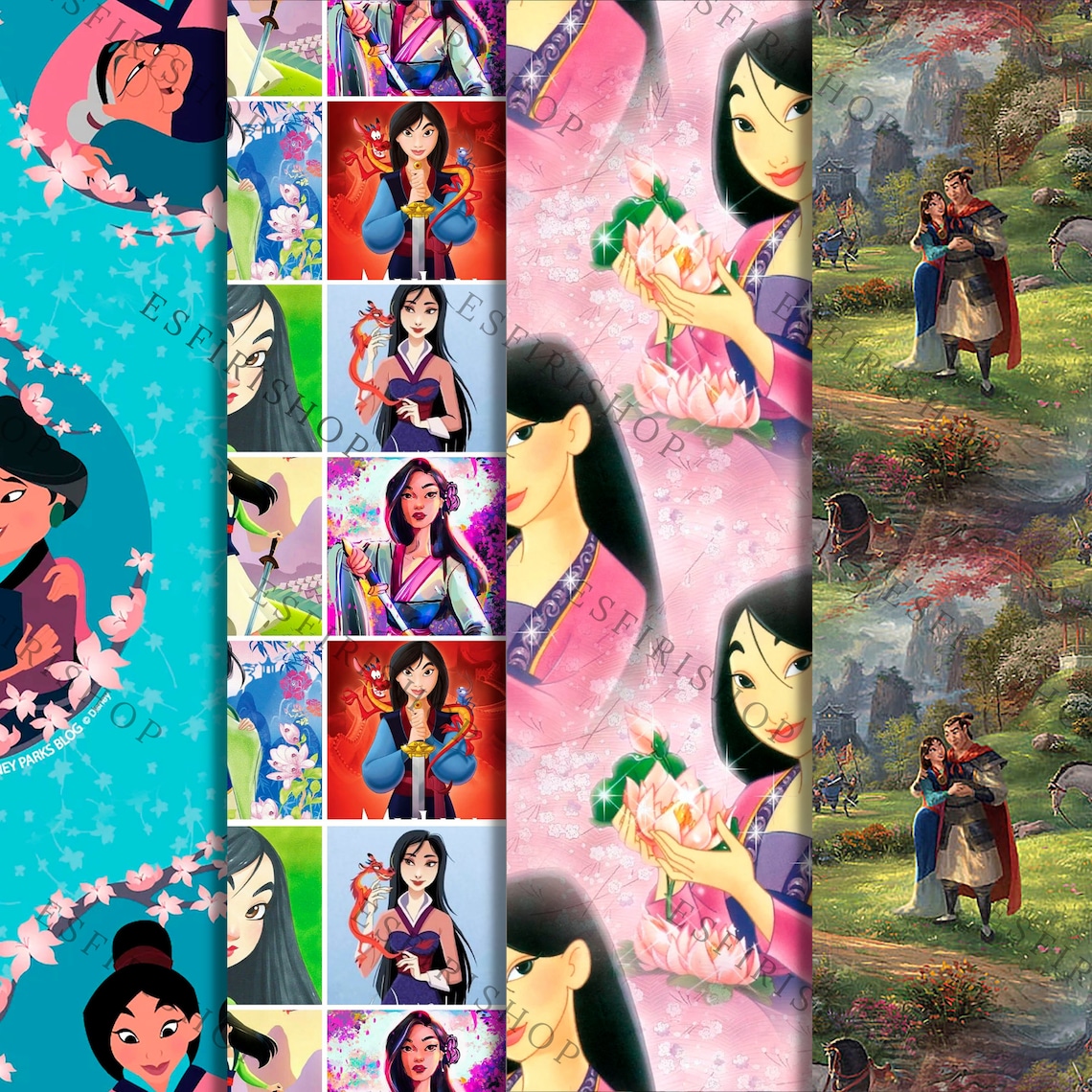 SEAMLESS PATTERN Mulan Mulan Paper Mulan Digital Paper - Etsy