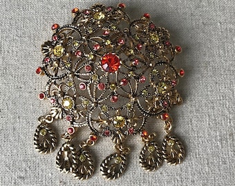 Vintage Signed Joan Rivers Crystal Bird Brooch - Etsy
