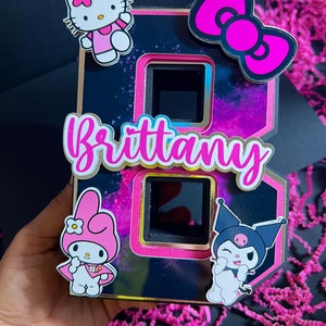 Minha melodia e Kuromi carta 3D Hello Kitty