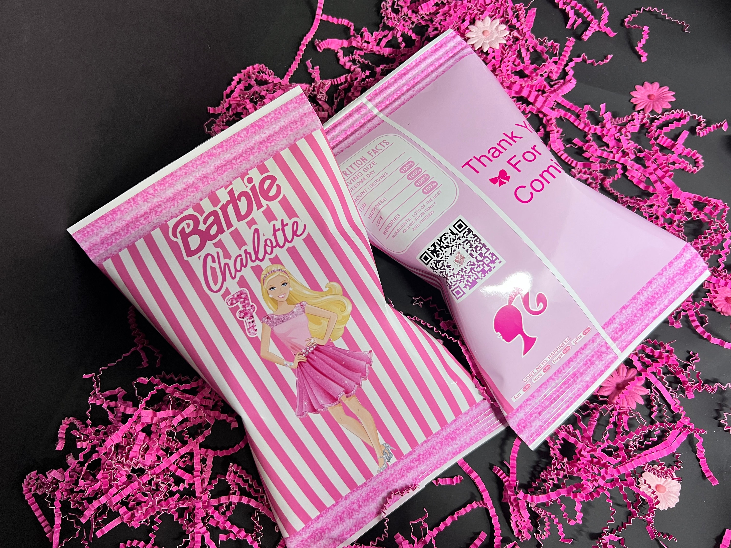 Barbie themed Pre-Assembled Chip Bag 🌸💓💕 * * Templates