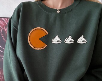 Sudadera de Navidad, Sudadera de pastel de calabaza, Sudadera de muslos gruesos, Sudadera de Acción de Gracias para mujer, Sudadera de Acción de Gracias