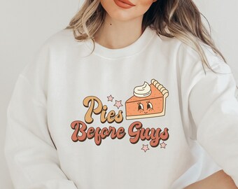 Sudadera Pumpkin Pies, Sudadera Pumpkin Pie, Sudadera Thick Thighs, Sudadera de Acción de Gracias para Mujeres, Sudadera de Acción de Gracias