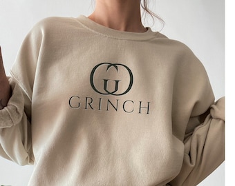 Grinch Suéter de Navidad de lujo / Sudadera navideña / Suéter de Navidad minimalista