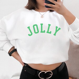 Jolly Christmas Sweatshirt | Christmas Sweater | Retro Christmas Shirt | Minimalistic Christmas