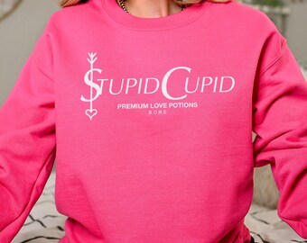 Sudadera Cupido Estúpida / Sudadera Anti San Valentín / Camisa Galentines / Camisa Divertida del Día de San Valentín / Sudadera de lujo