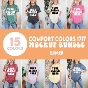 Comfort Colors C1717 1717 Mockup Bundle 1717 Mockup Bundle 1717 Mockup Simple Mockup Bundle Neutral Boho Bundle 15 Colors