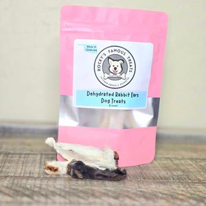 Rabbit Ear Dog Treats, Natural Air Dried Dehydrated Treats for Dogs and Cats