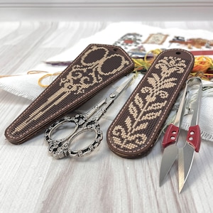 Scissors Case - Vintage Style, Sewing Accessory, Knitting Gift, Sewing Tools Set with Handmade Cases, Scissors Organizer, Antique Scissors