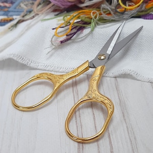 Gold Embroidery Scissors, Vintage Sharp Needlework Scissors, Antique Craft Scissors, Sewing Accessories, Gift for Sewist, Mother’s Day Gift