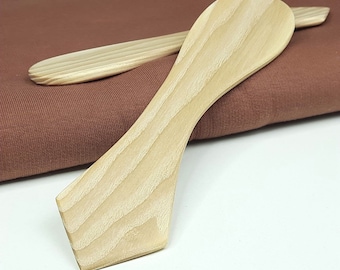 Handmade Ash Wood Point Turner and Seam Creaser, Corner Shaper Tool
