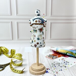 Mannequin Pin Cushion, Handmade Sewing Gift, Sewing Room Decor