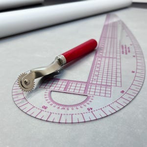 Set of Tracing Paper, Sewing Tracing Wheel Serrated Edge, Craft Tool Bent Wheel, Transfer Quilting Tools, Supplies Notions Dressmaking