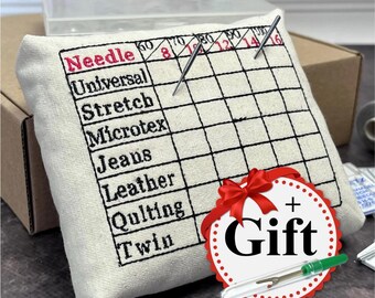 Handgemaakt naaldsorteerspeldenkussen beige, cadeau naaister
