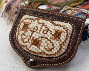 Handmade Cross Stitch Needle Case, Embroidery Organizer